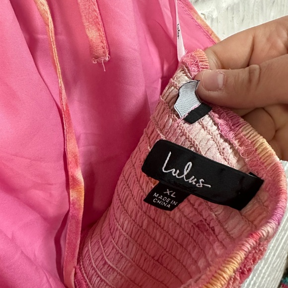 Lulus Mini Floral Halter Dress in Pink and Yellow NWOT Size XL - Picture 8 of 8